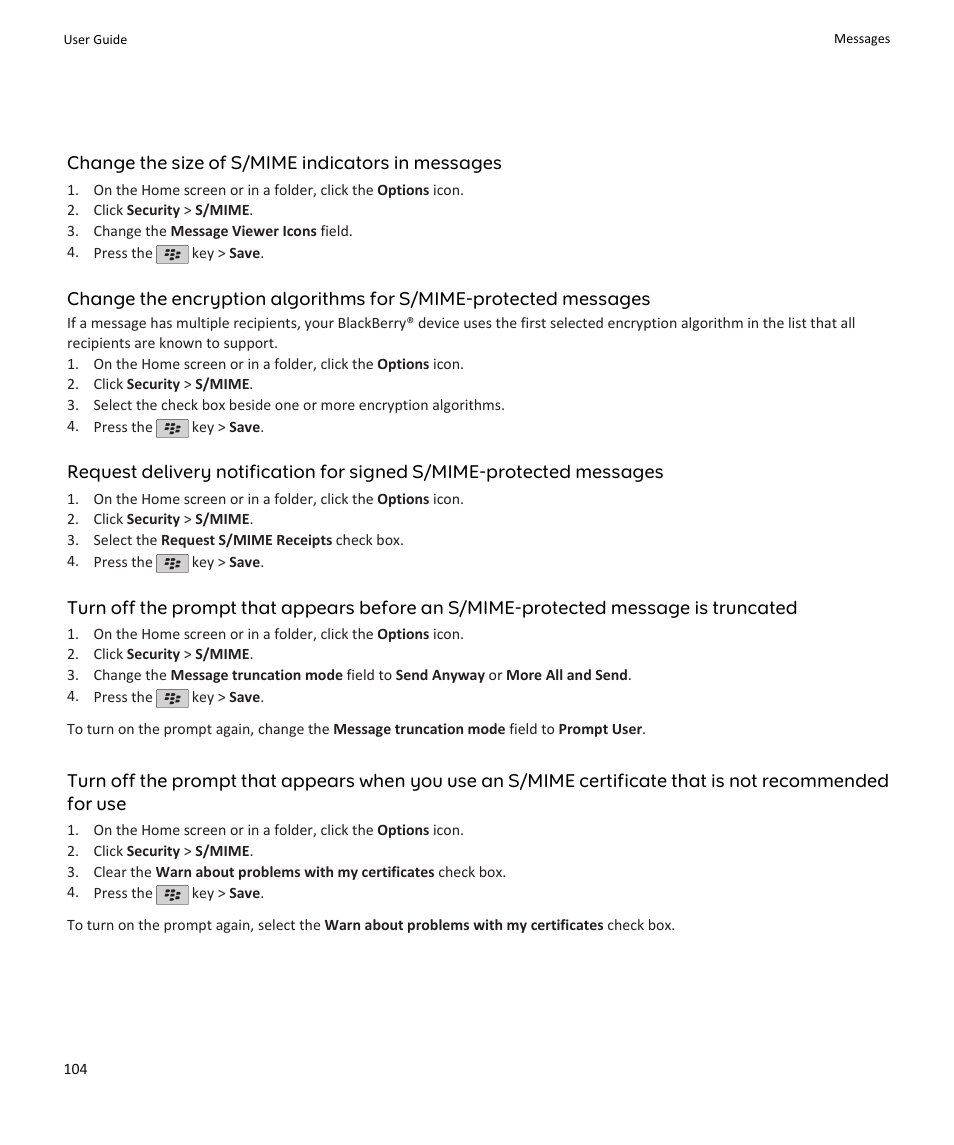 Blackberry PEARL 9105 User Manual | Page 106 / 325