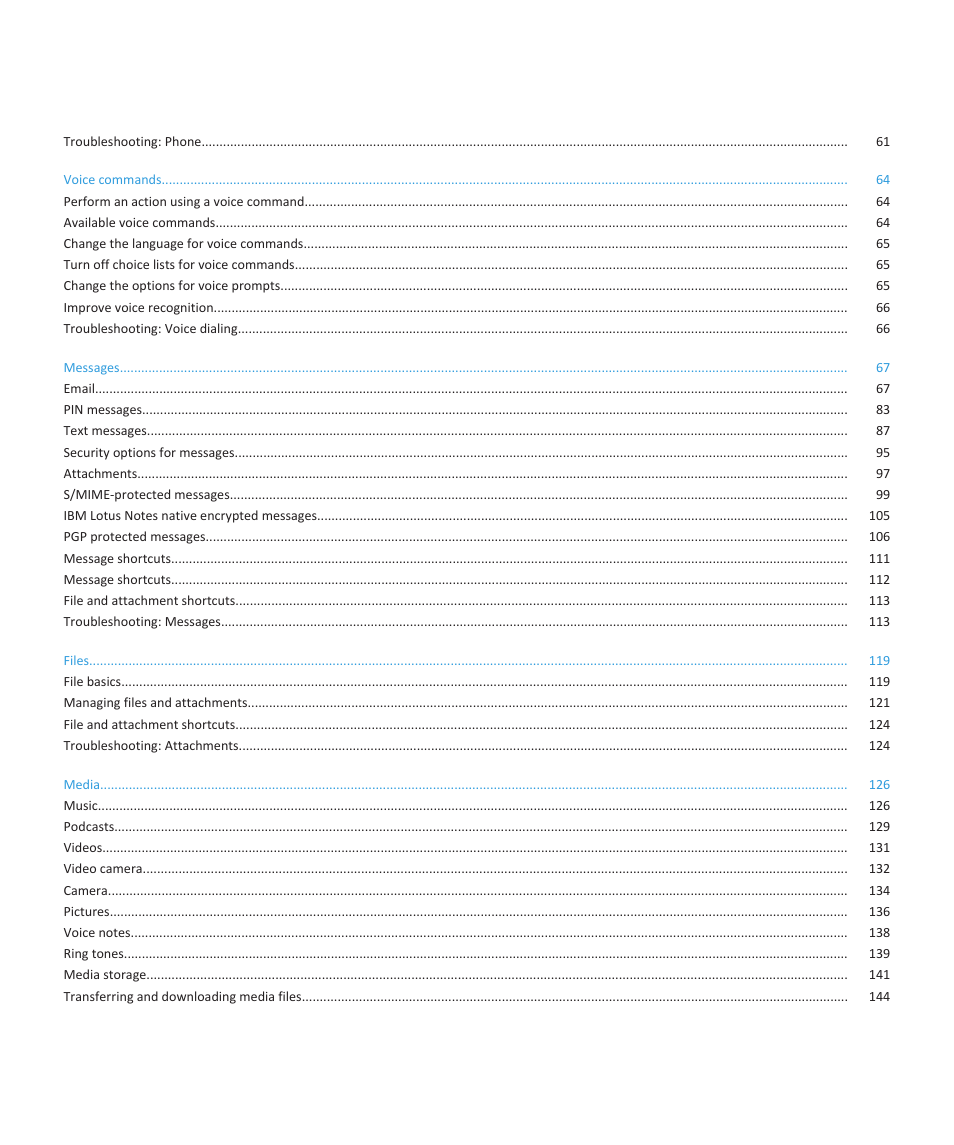 Blackberry PEARL 9105 User Manual | Page 4 / 325