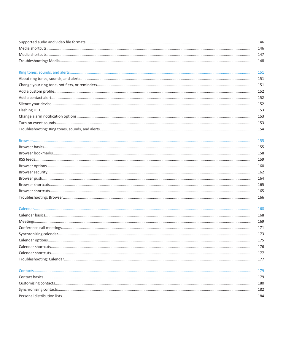 Blackberry PEARL 9105 User Manual | Page 5 / 325