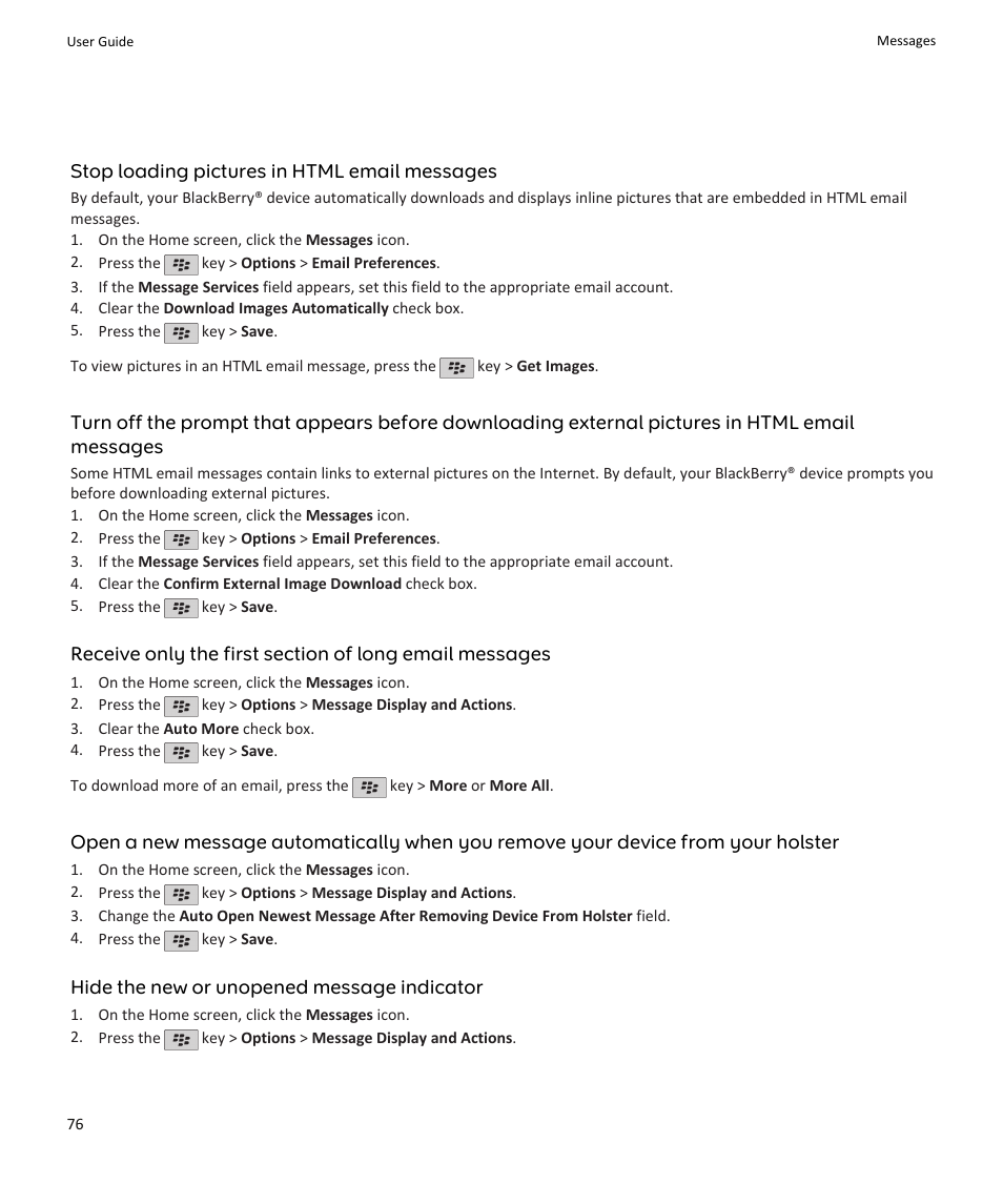 Blackberry PEARL 9105 User Manual | Page 78 / 325