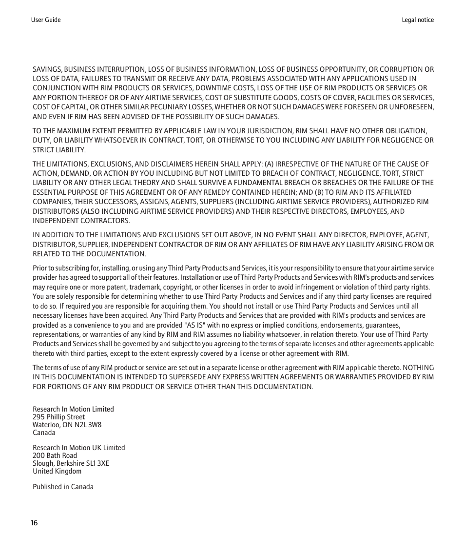 Blackberry SWDT266756-488031-0812023611-001 User Manual | Page 18 / 18