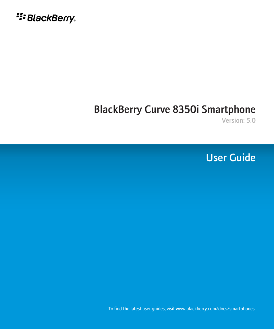 Blackberry CURVE 8350I User Manual | 318 pages