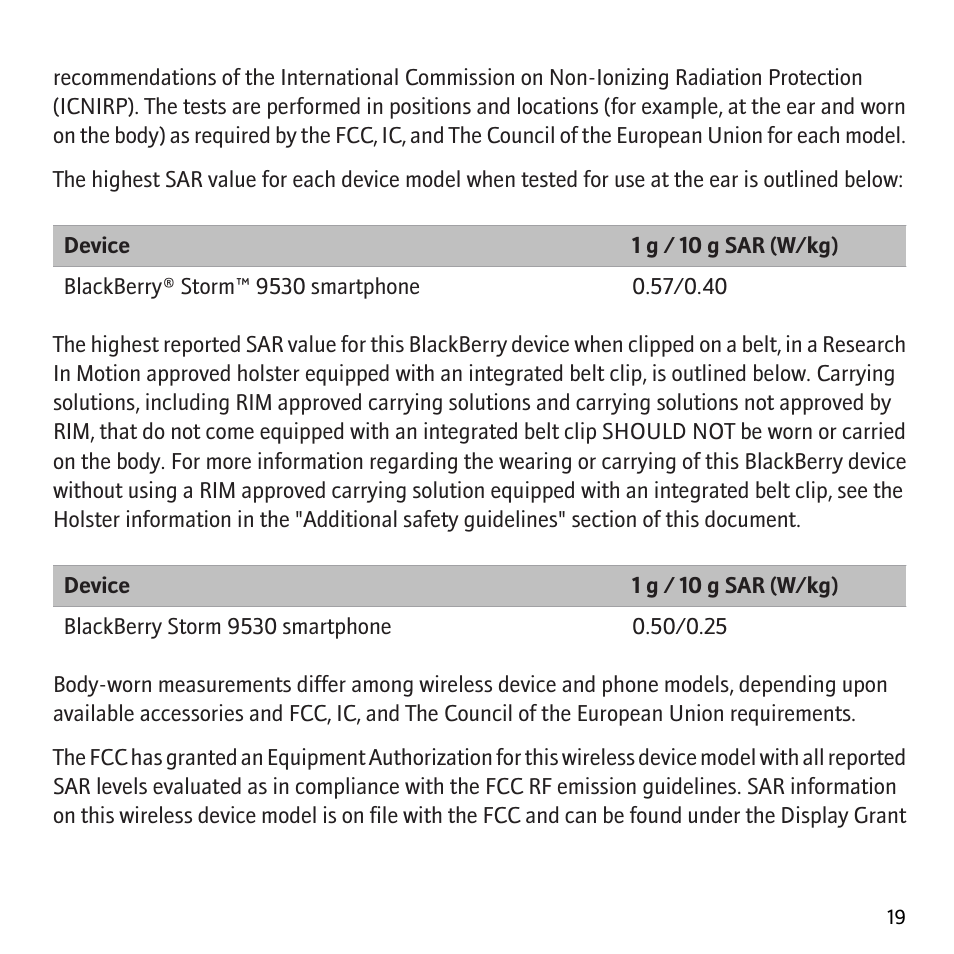 Blackberry Storm 9530 User Manual | Page 21 / 36