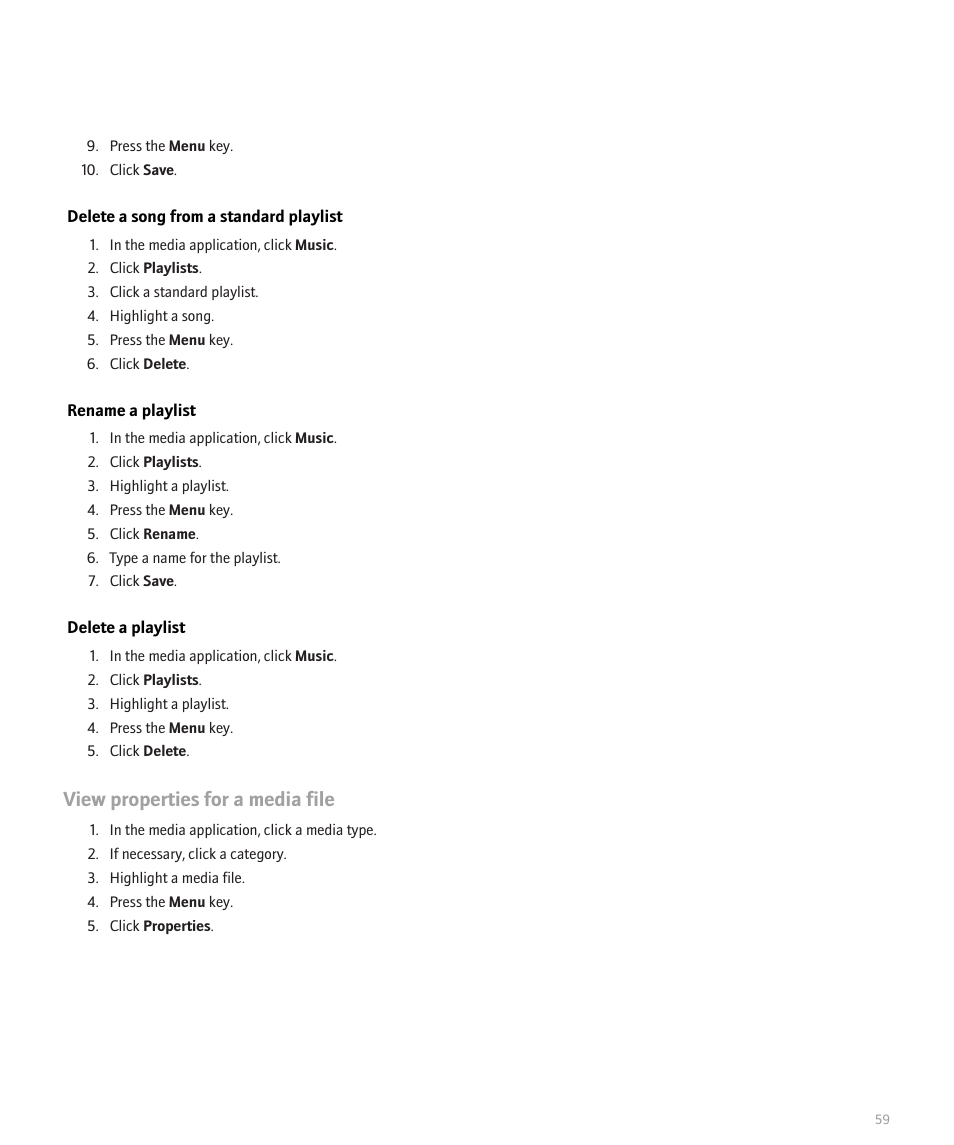 View properties for a media file | Blackberry Pearl 8100 User Manual | Page 61 / 283