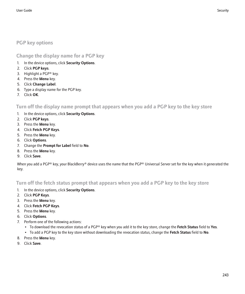Blackberry Pearl 8220 User Manual | Page 245 / 277