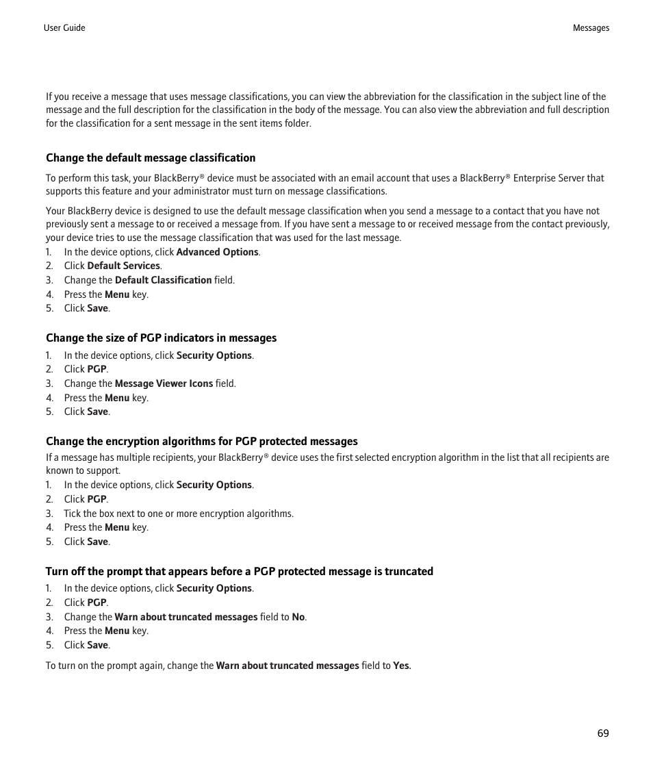 Blackberry Pearl 8220 User Manual | Page 71 / 277