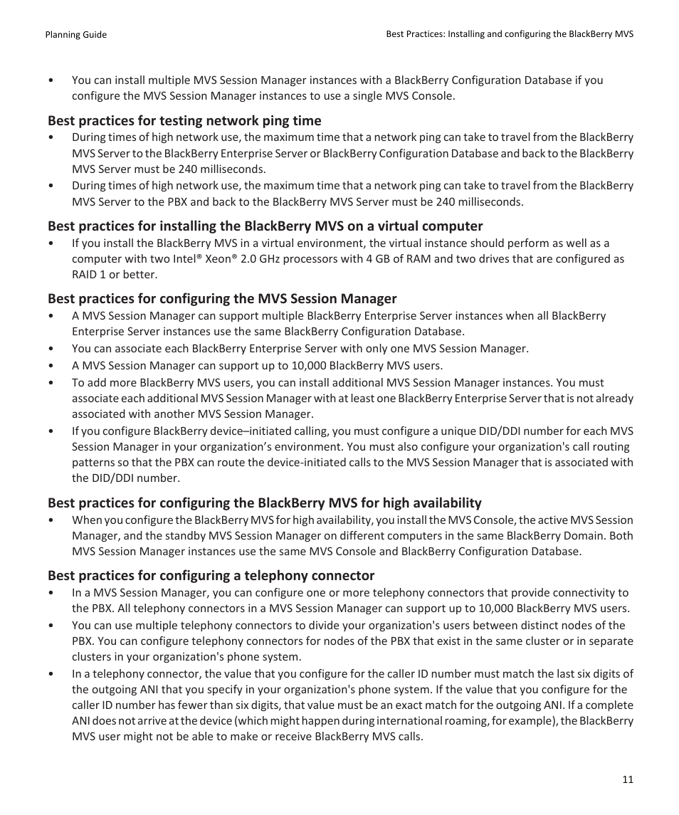 Best practices for testing network ping time | Blackberry SWD-1000192-0414013325-001 User Manual | Page 13 / 23