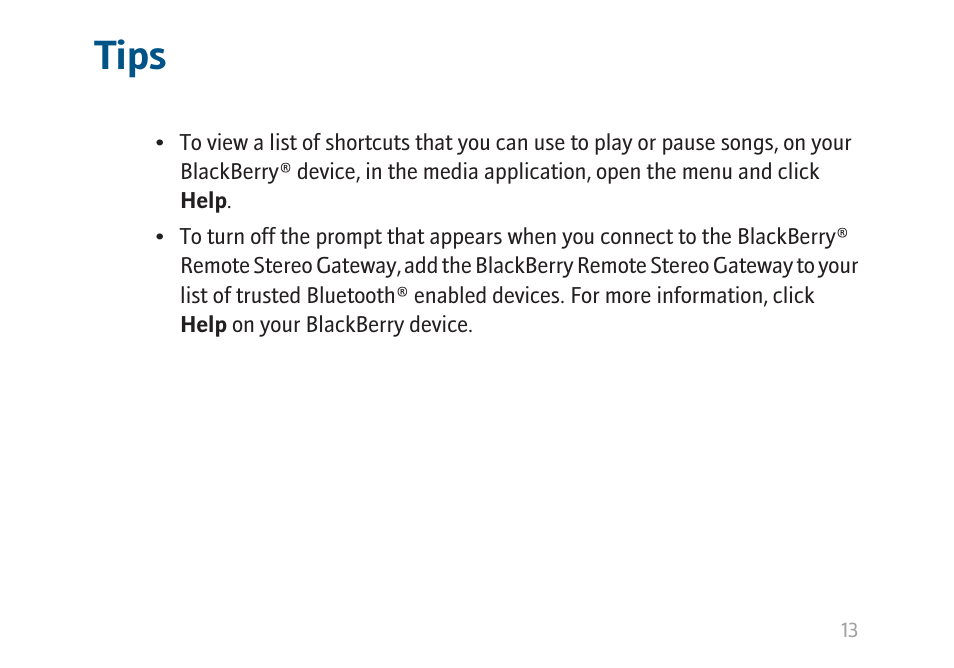Tips | Blackberry MAT-17698-001 User Manual | Page 15 / 30