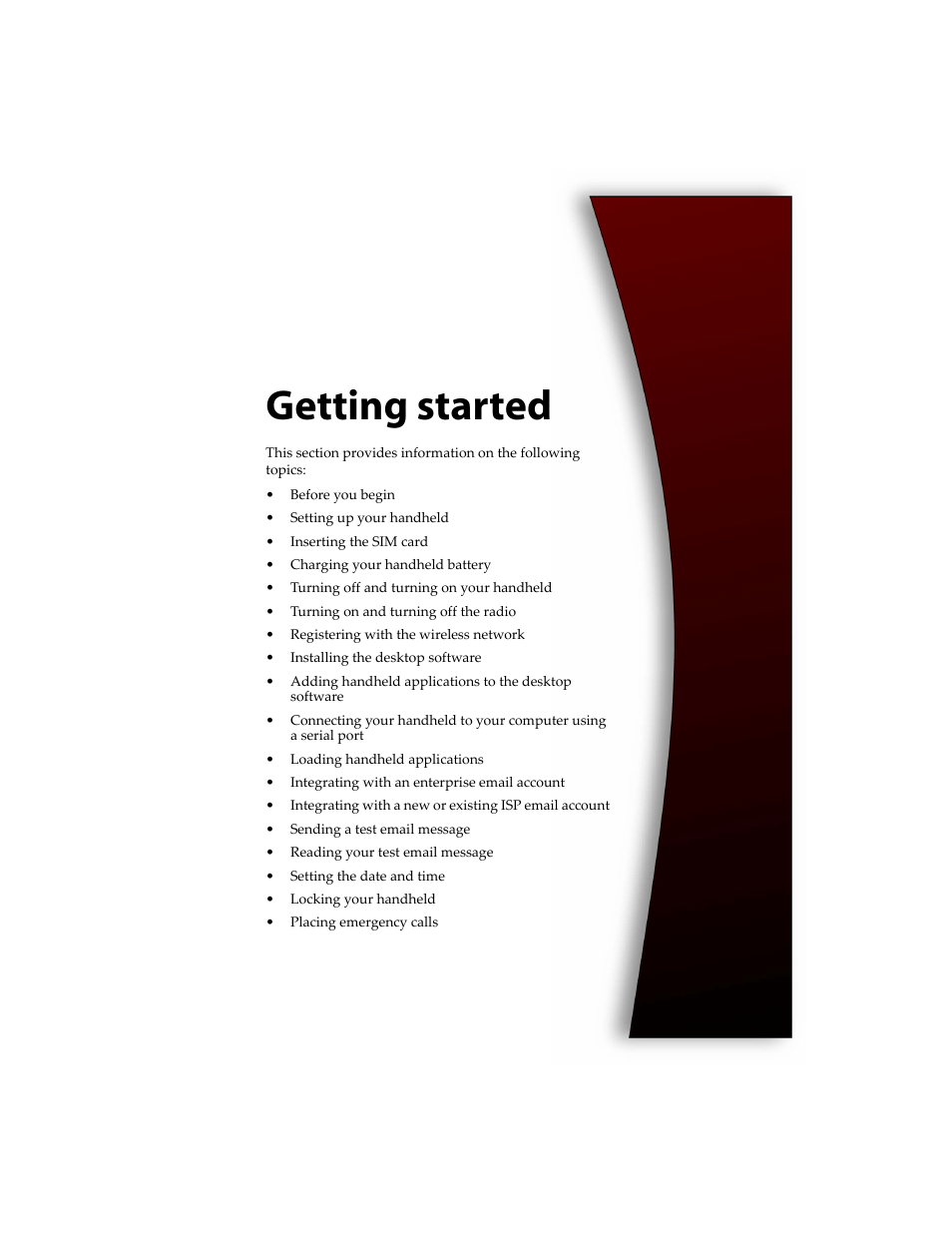 Getting started | Blackberry RIM Wireless Handhelds 5810 User Manual | Page 35 / 76