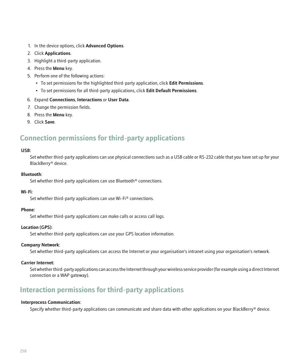 Blackberry Pearl 8120 User Manual | Page 260 / 293