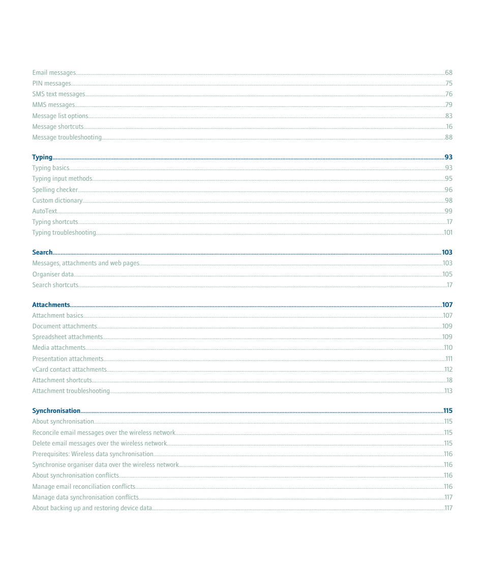 Blackberry Pearl 8120 User Manual | Page 5 / 293
