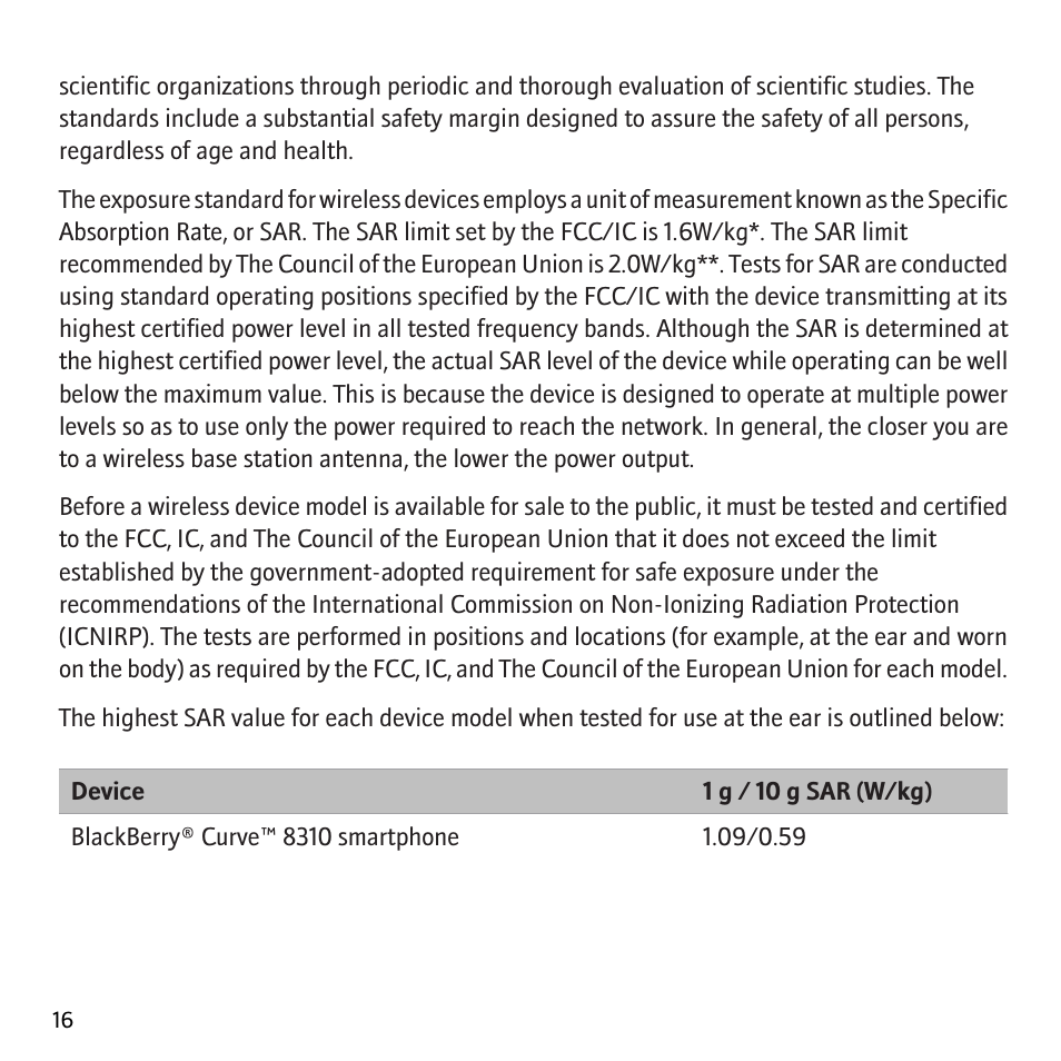 Blackberry Curve 8310 User Manual | Page 18 / 31