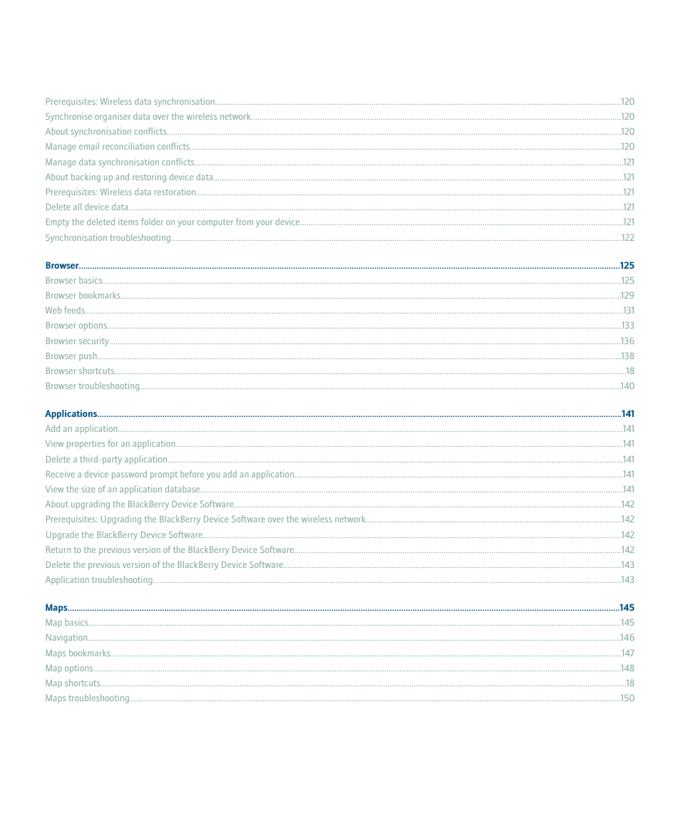 Blackberry Pearl 8110 User Manual | Page 6 / 287