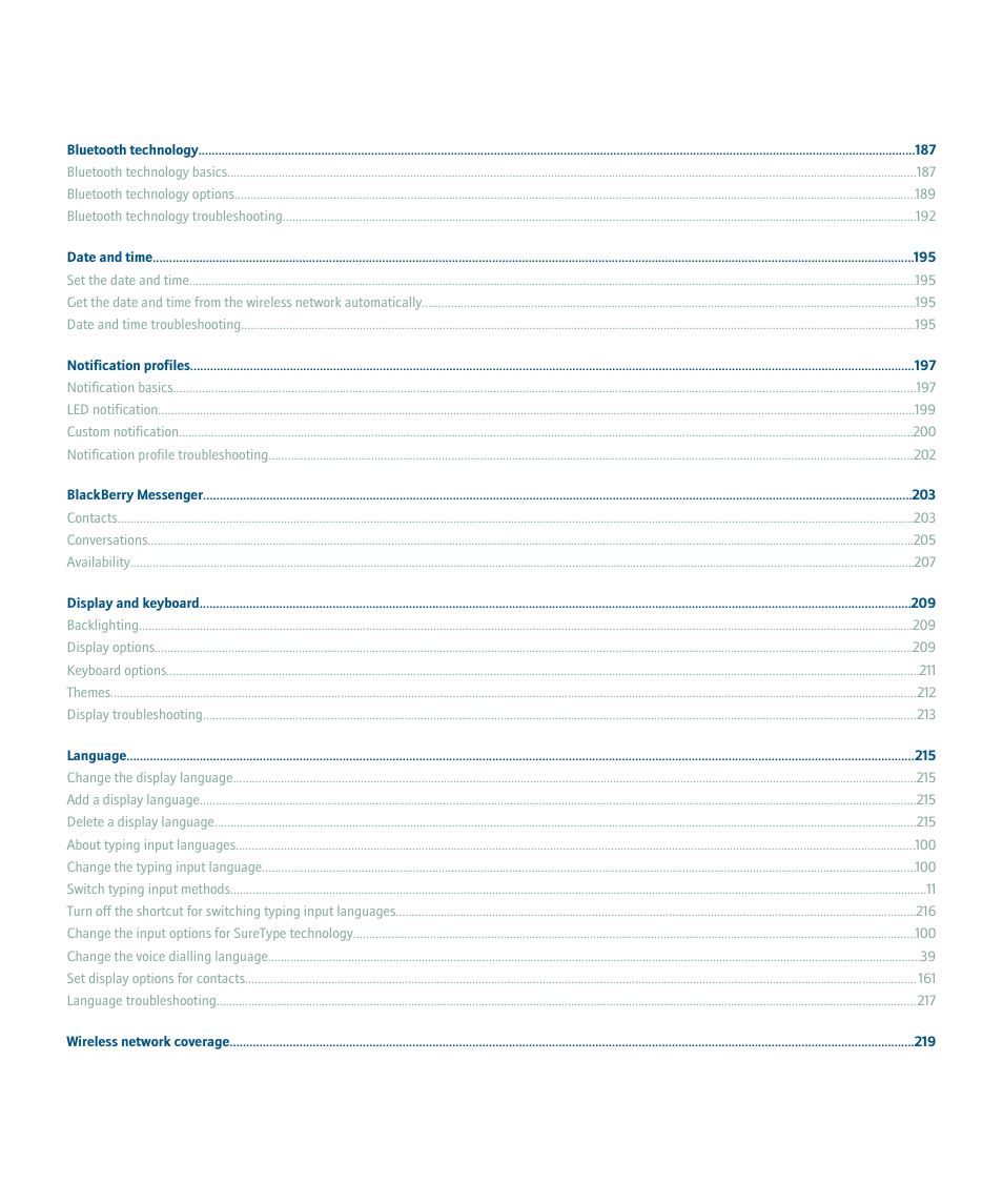 Blackberry Pearl 8110 User Manual | Page 8 / 287