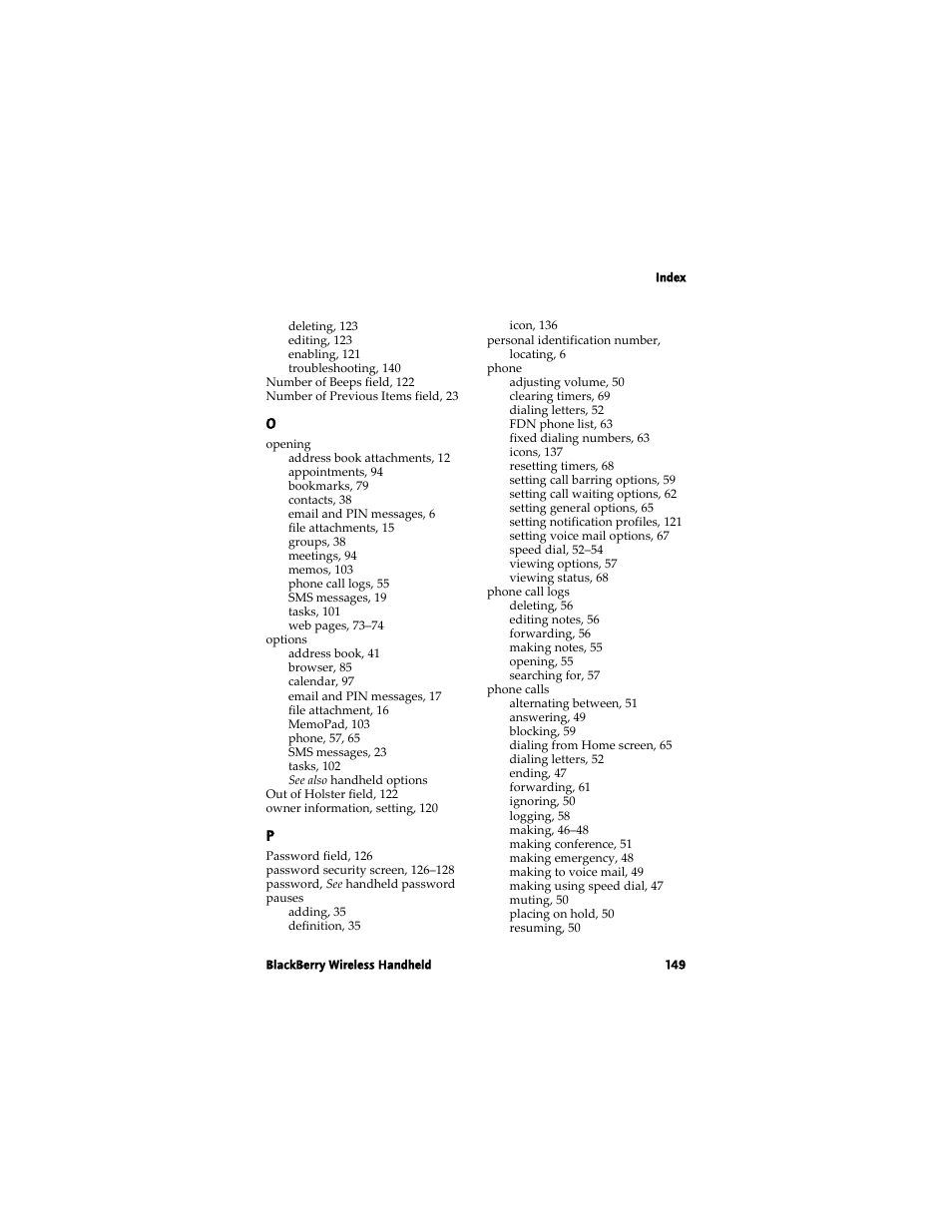 Blackberry 7780 User Manual | Page 149 / 154