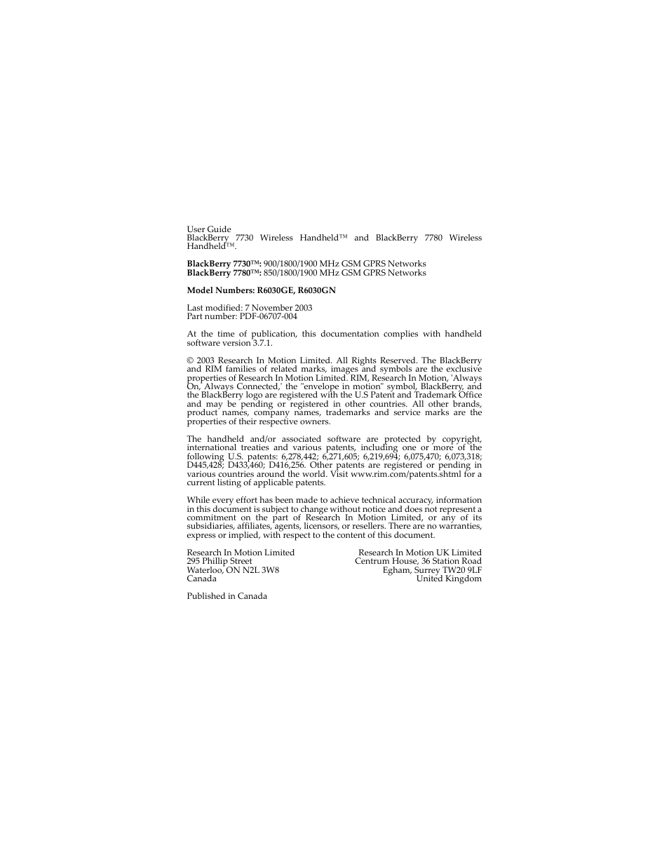 Blackberry 7780 User Manual | Page 2 / 154