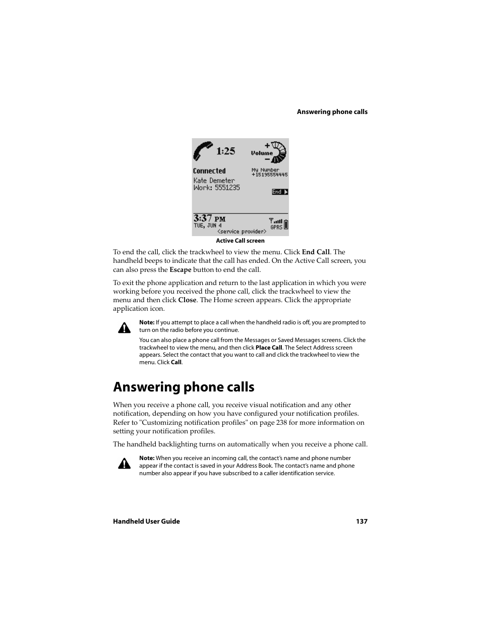 Answering phone calls | Blackberry 6710 User Manual | Page 137 / 309