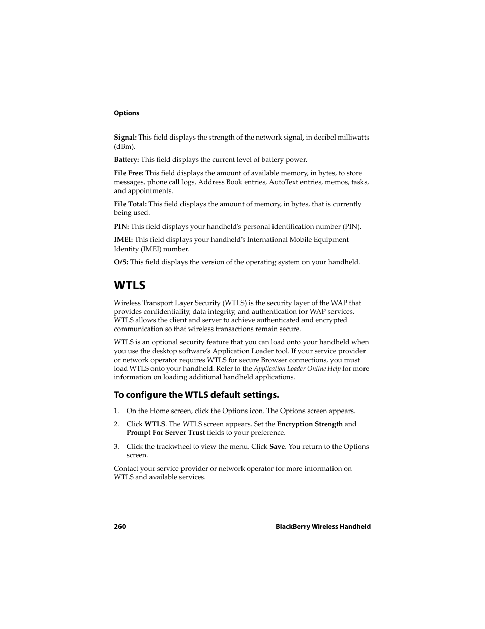 Wtls | Blackberry 6710 User Manual | Page 260 / 309