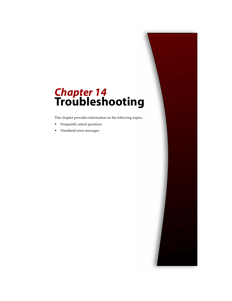 Troubleshooting, Chapter 14 | Blackberry 6710 User Manual | Page 261 / 309