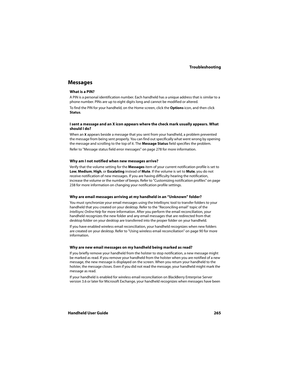 Messages | Blackberry 6710 User Manual | Page 265 / 309