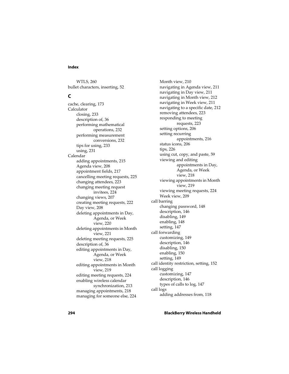 Blackberry 6710 User Manual | Page 294 / 309