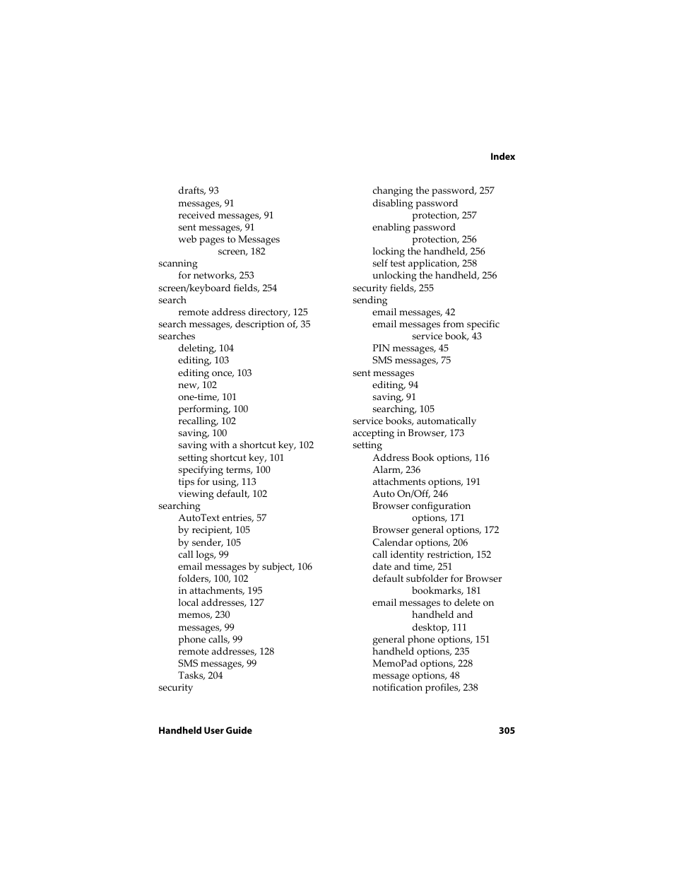 Blackberry 6710 User Manual | Page 305 / 309