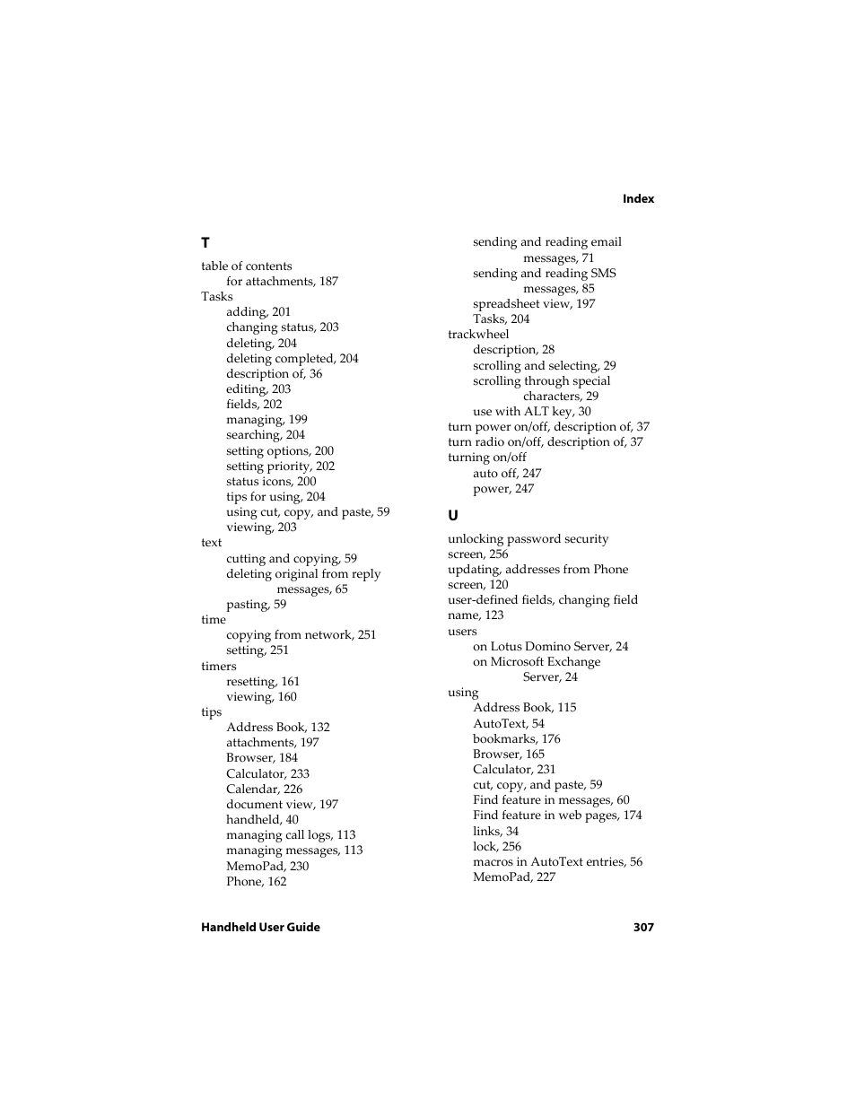 Blackberry 6710 User Manual | Page 307 / 309