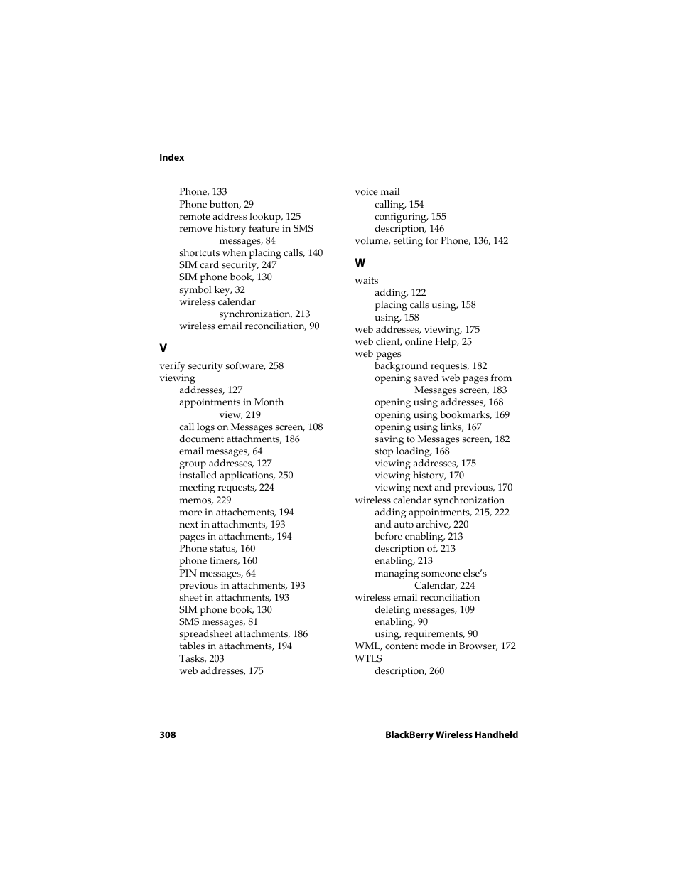 Blackberry 6710 User Manual | Page 308 / 309