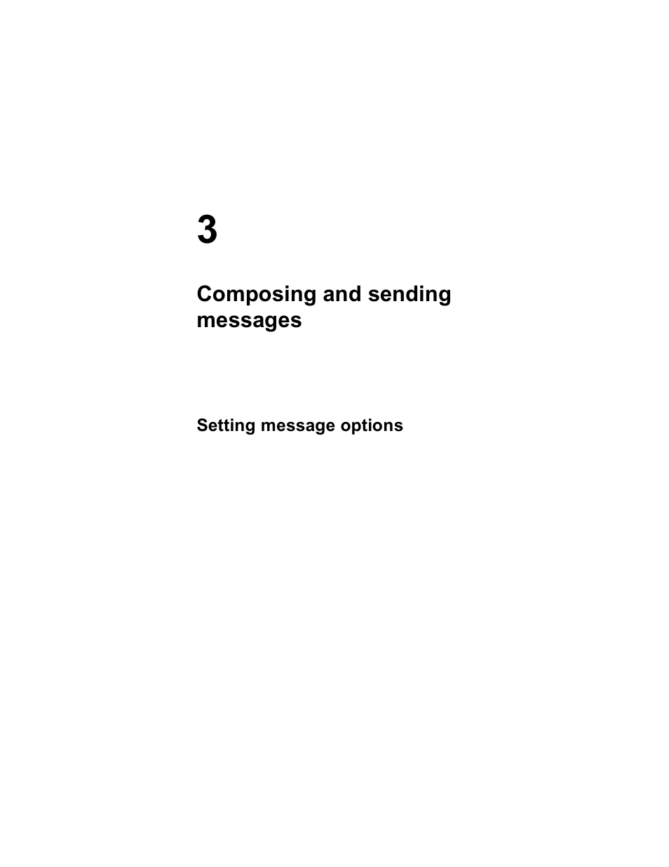 Composing and sending messages, Setting message options | Blackberry RIM 950 User Manual | Page 43 / 153