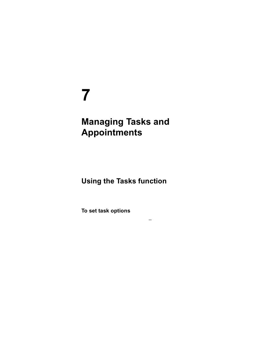 Managing tasks and appointments, Using the tasks function, To set task options | Blackberry RIM 950 User Manual | Page 95 / 153