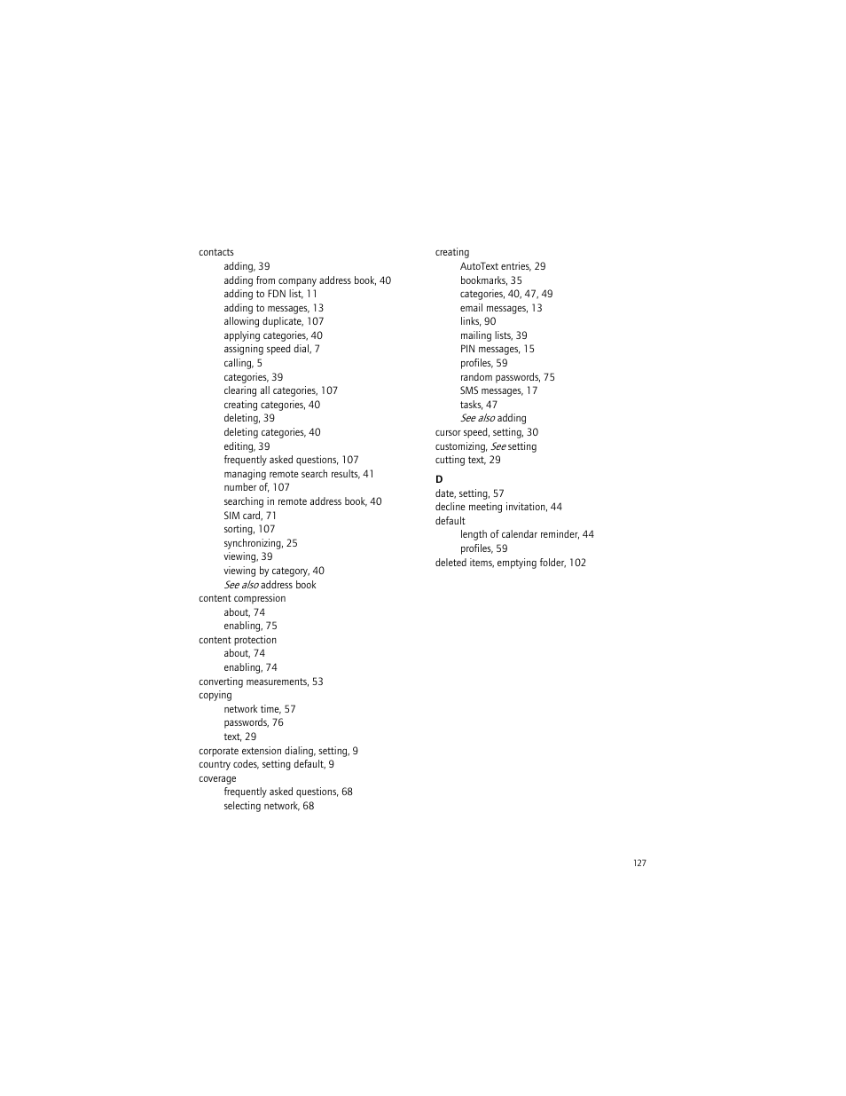 Blackberry BlackBerry User Manual | Page 127 / 140