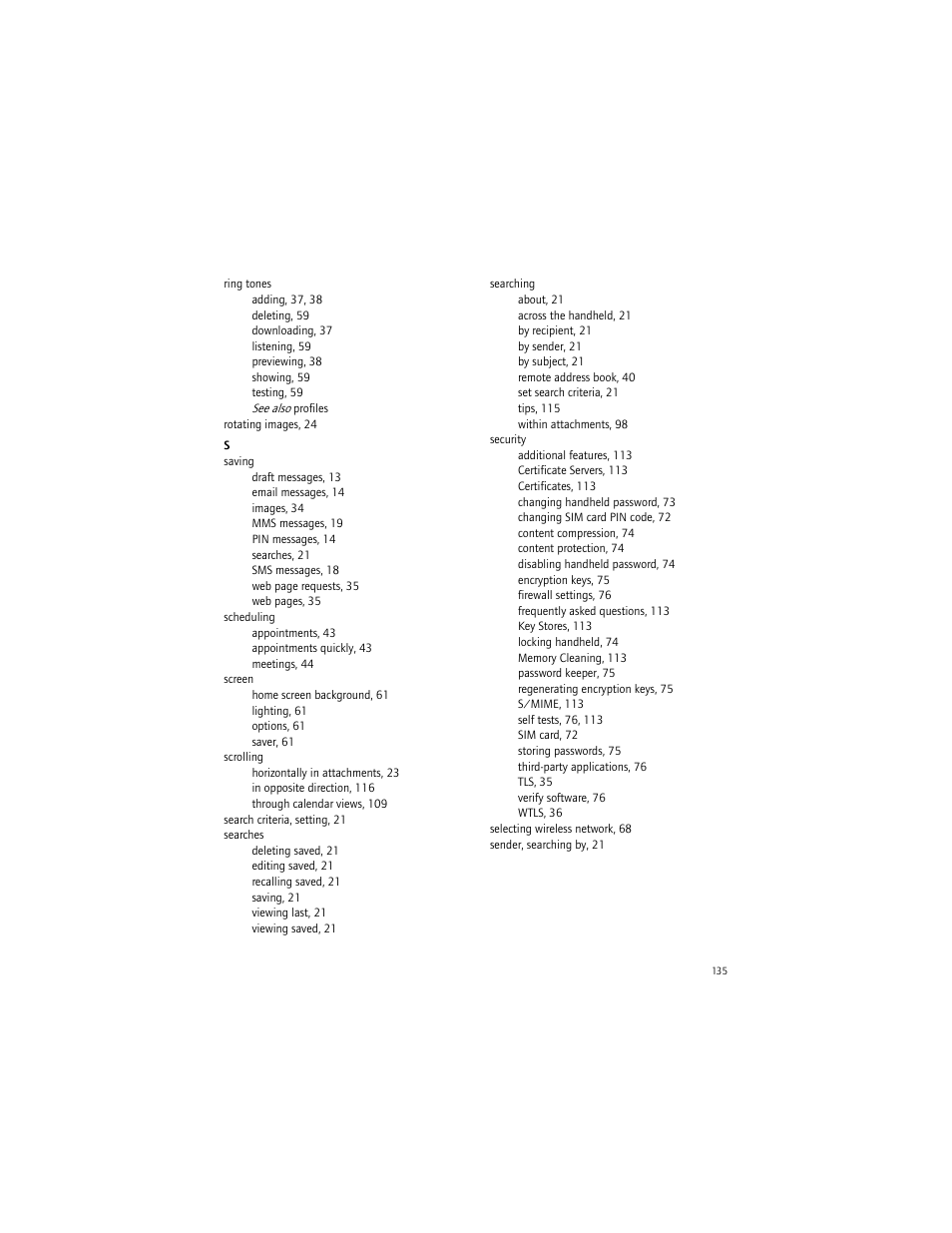 Blackberry BlackBerry User Manual | Page 135 / 140