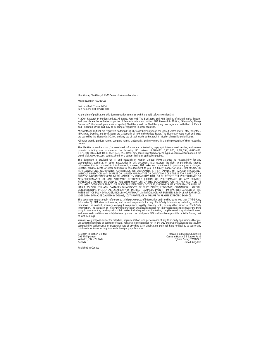 Blackberry BlackBerry User Manual | Page 2 / 140