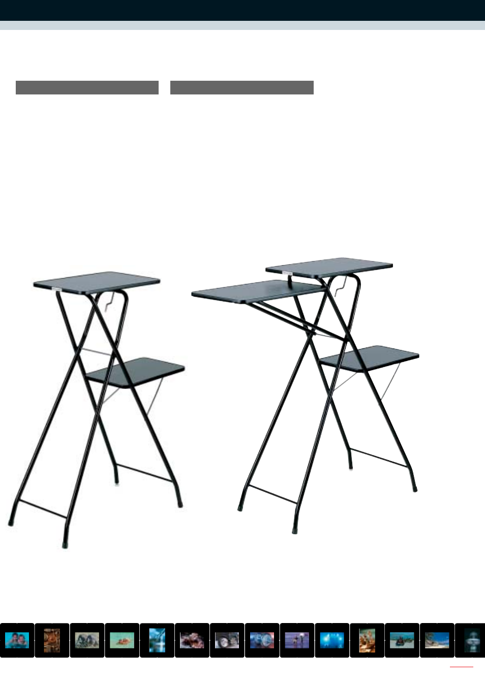 Projection table senior, Projection table carlos | Reflecta SERIES 3000 User Manual | Page 21 / 24