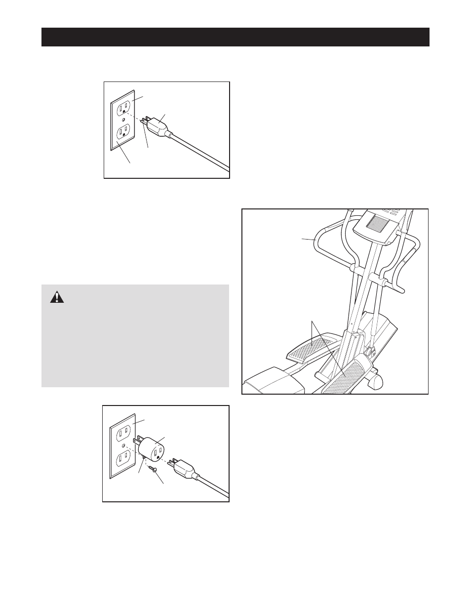 Danger, Lliptical, Xerciser | Peration | Reebok Fitness RL 645 RBEL79740 User Manual | Page 10 / 28