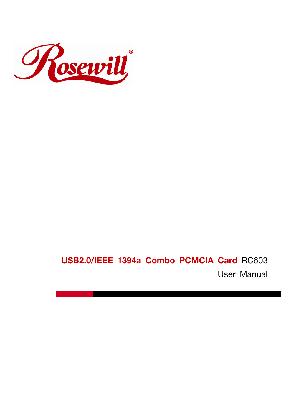 Rosewill RC603 User Manual | 3 pages