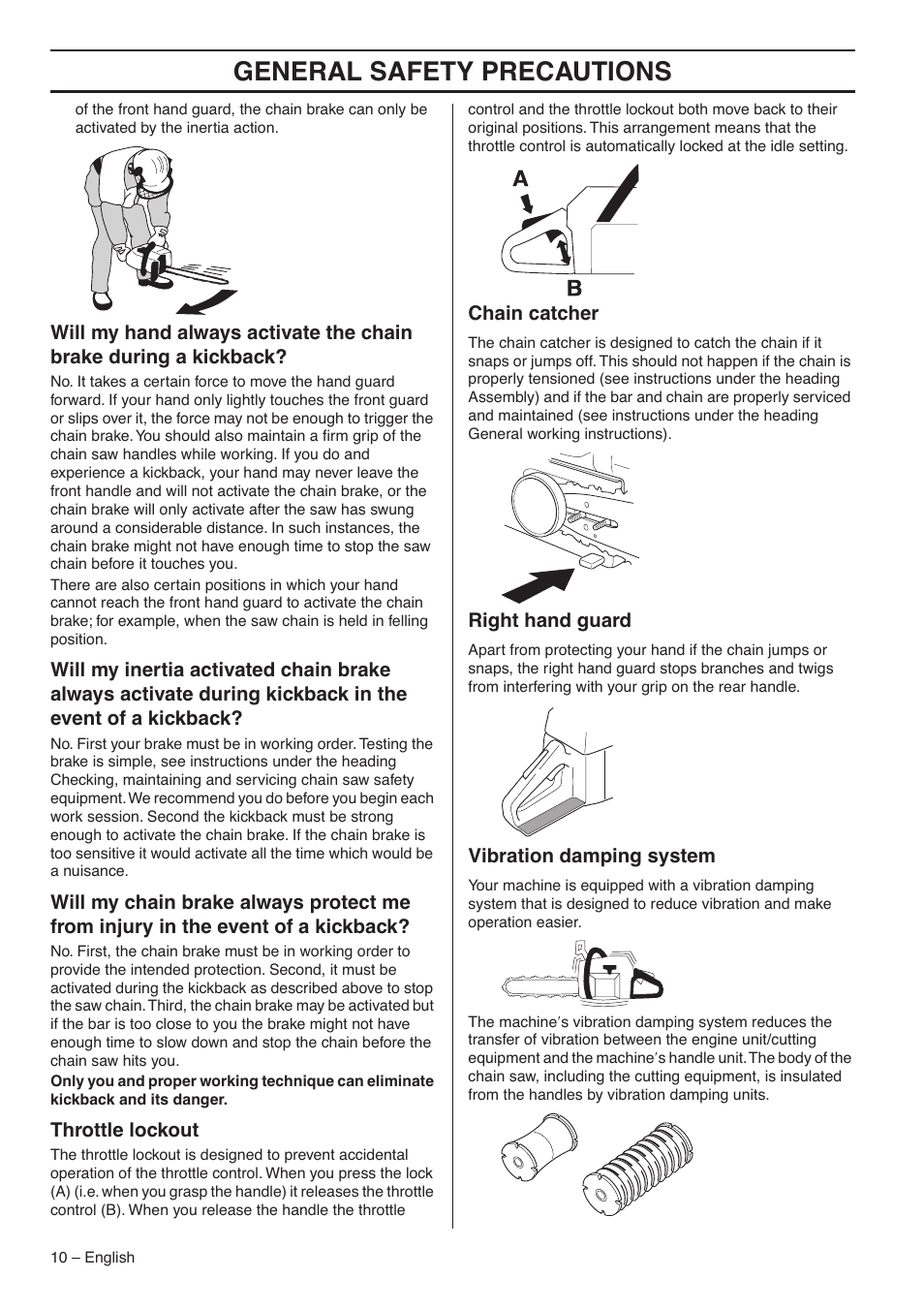 General safety precautions | RedMax G5300 User Manual | Page 10 / 128