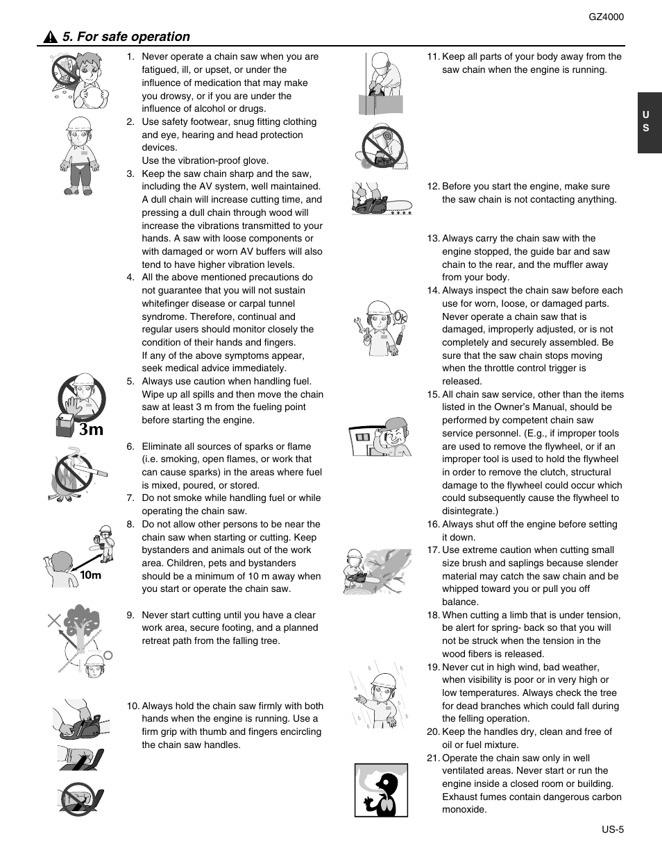 For safe operation | RedMax GZ4000 User Manual | Page 5 / 20