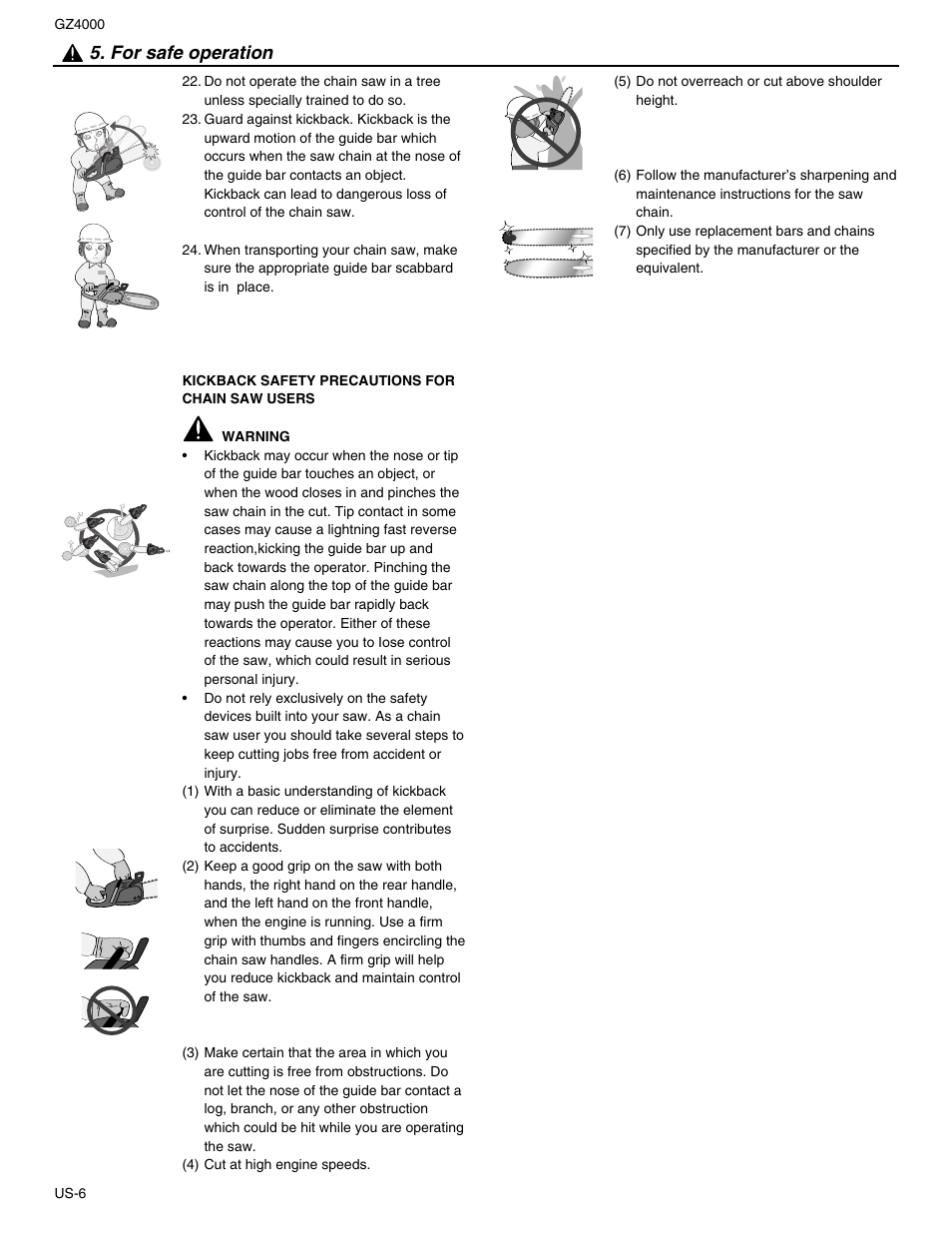 For safe operation | RedMax GZ4000 User Manual | Page 6 / 20