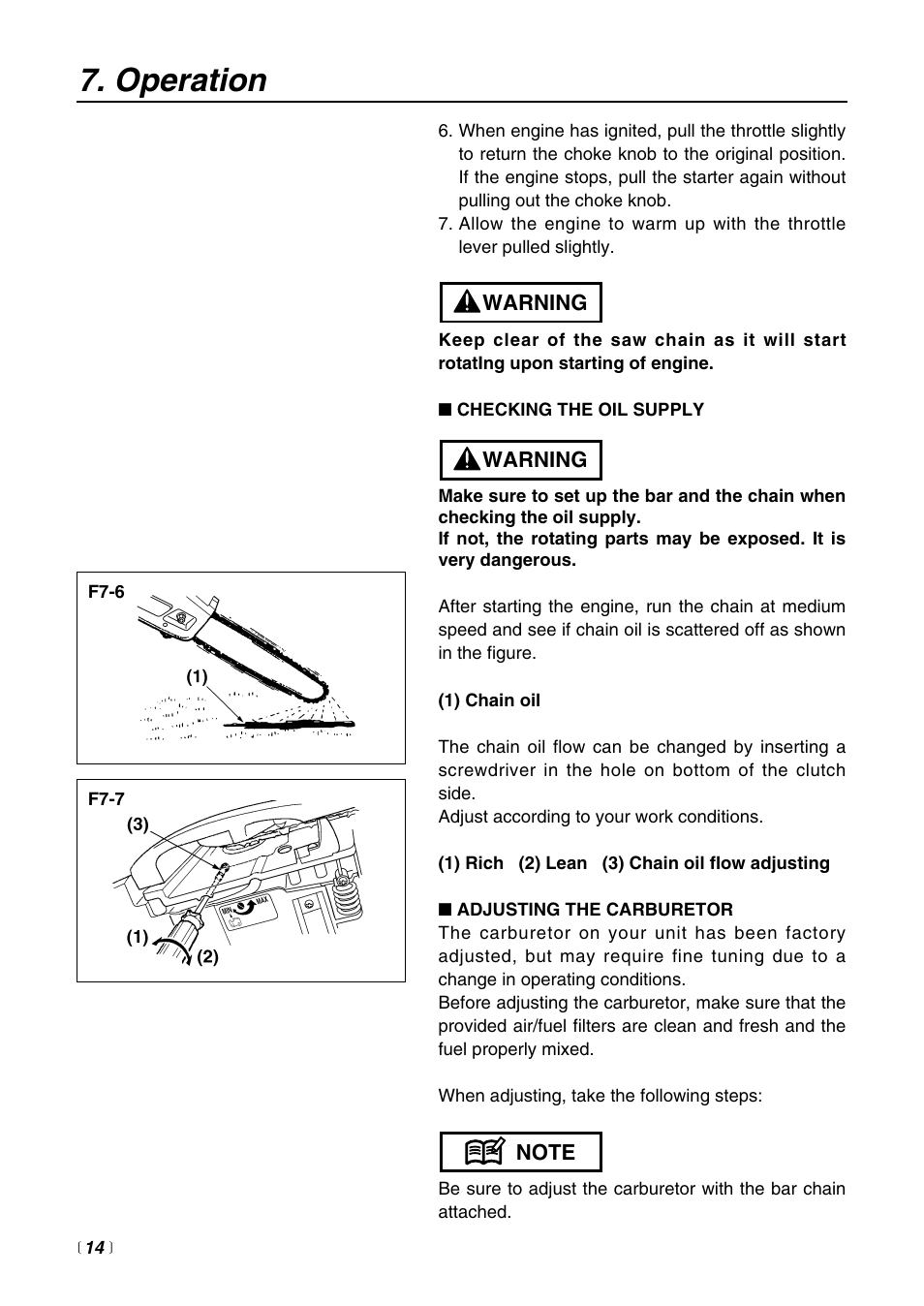 Operation | RedMax G3200 User Manual | Page 14 / 40