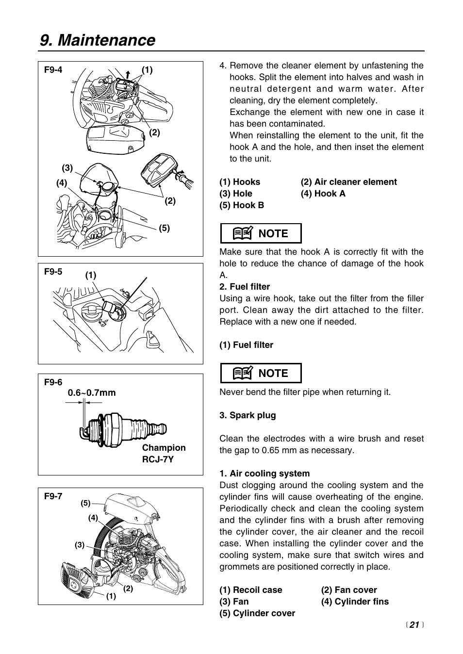 Maintenance | RedMax G3200 User Manual | Page 21 / 40