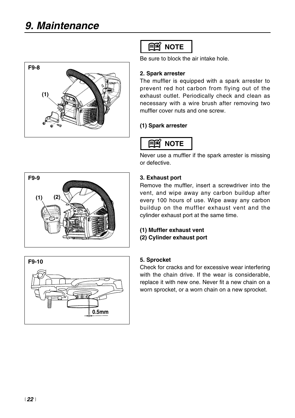 Maintenance | RedMax G3200 User Manual | Page 22 / 40