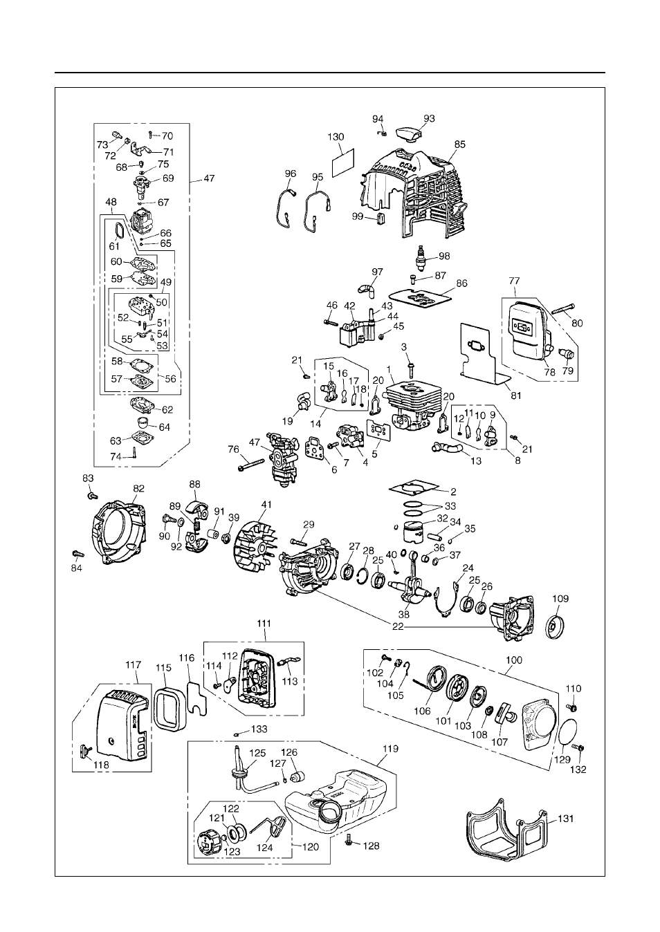 Parts list | RedMax RECIPROCATOR SGCZ2500S User Manual | Page 28 / 32