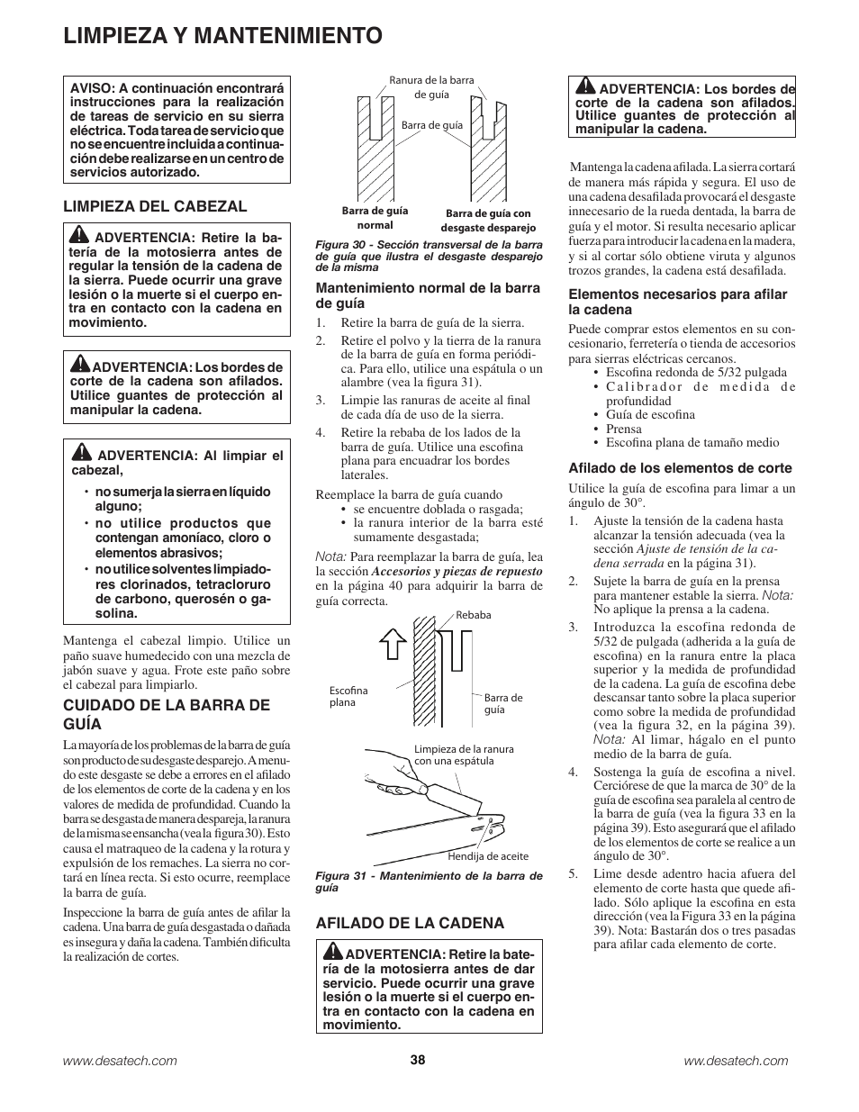 Limpieza y mantenimiento | Remington Power Tools 18 Volt Cordless BS188A User Manual | Page 38 / 46
