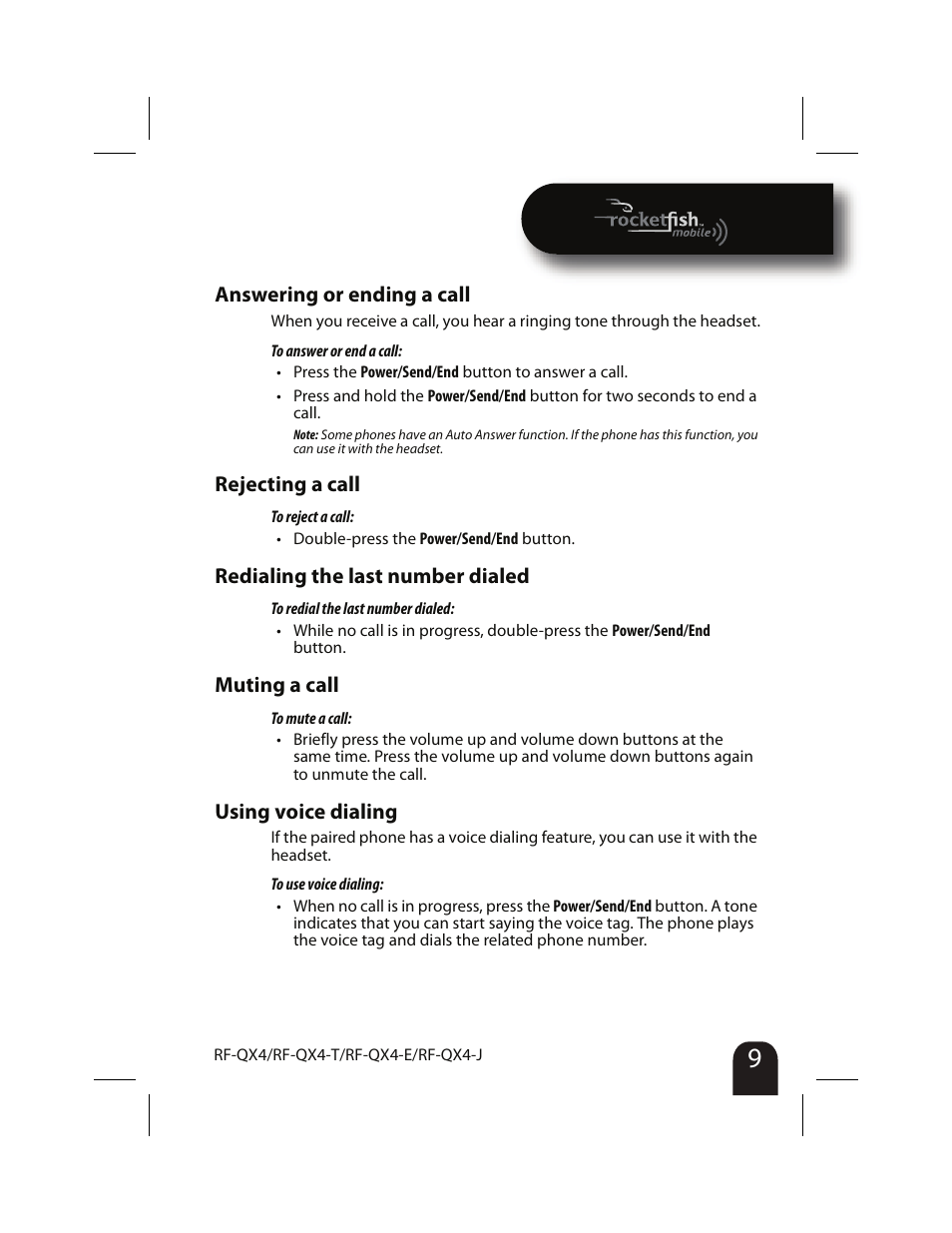 RocketFish RF-QX4 User Manual | Page 9 / 15