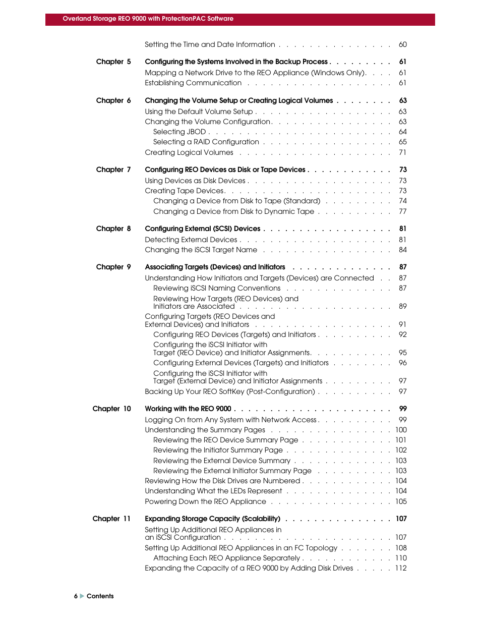 Overland Storage REO 9000 User Manual | Page 6 / 170