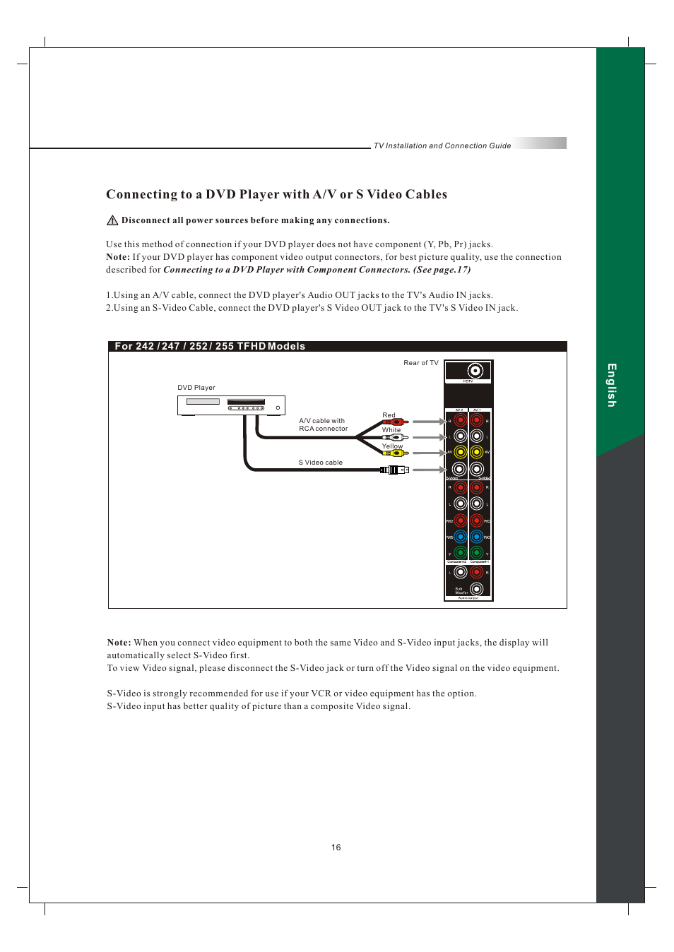 English | Olevia 242T FHD User Manual | Page 19 / 72