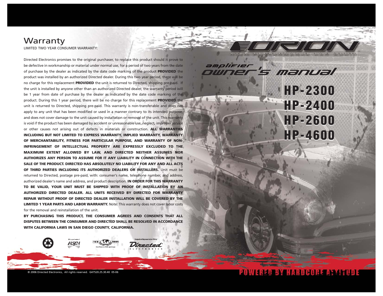 Orion HP-4600 User Manual | 28 pages