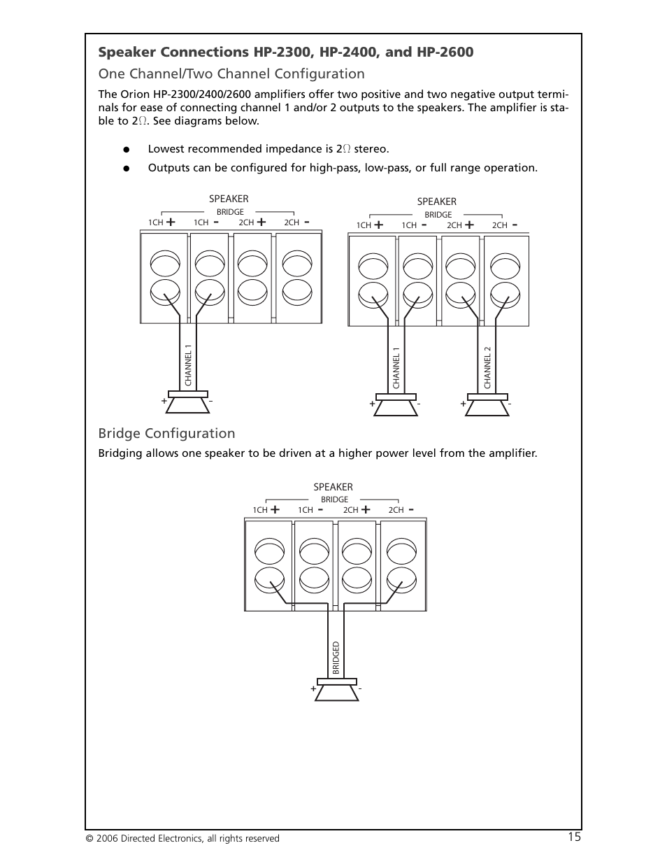 Bridge configuration | Orion HP-4600 User Manual | Page 16 / 28
