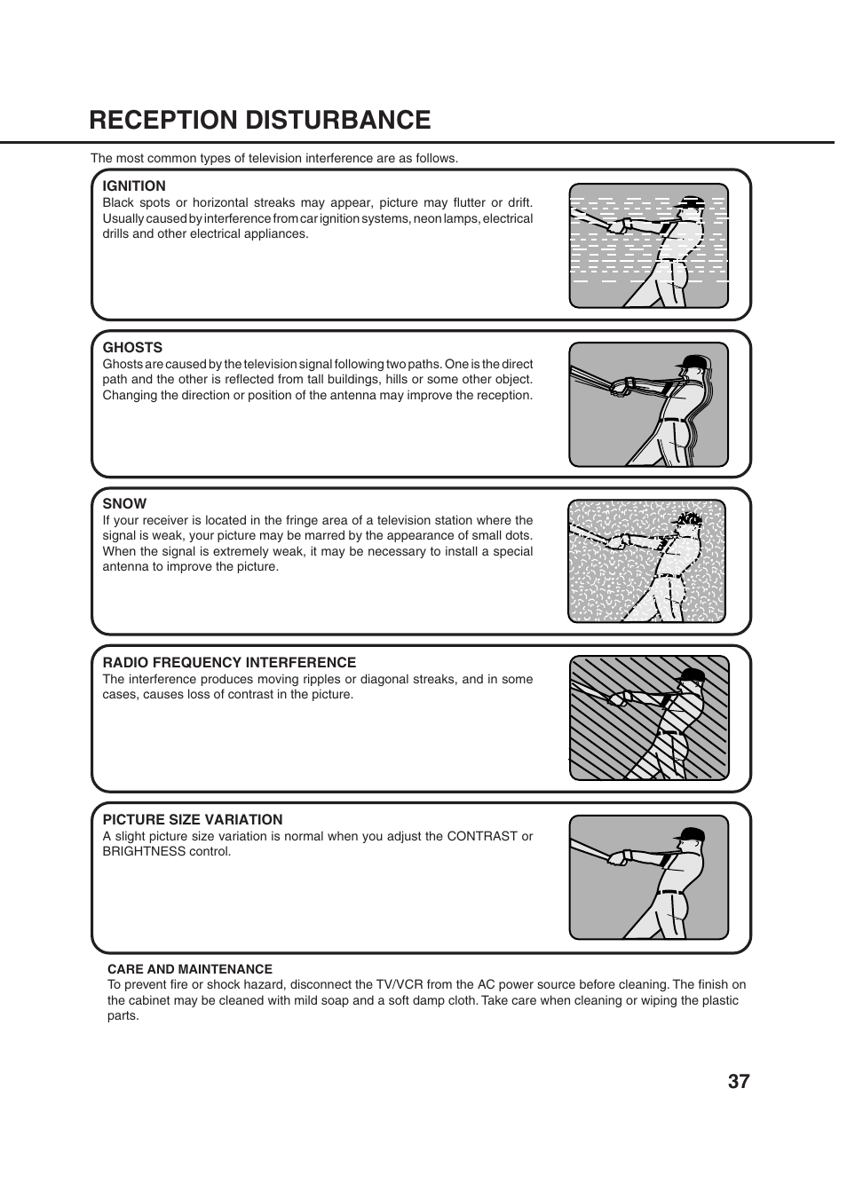 Reception disturbance | Orion 20VROT User Manual | Page 39 / 44